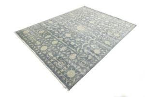 Muted Floral 9x12 Transitional Oriental Area Rug