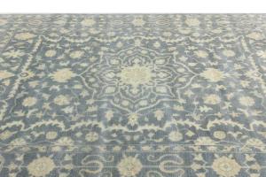 Muted Floral 9x12 Transitional Oriental Area Rug