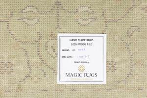 Muted Light Green Floral Transitional 2'6X7'10 Oriental Runner Rug