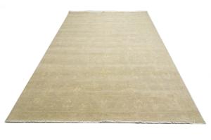 Muted Beige Floral 10x14Transitional Oriental Area Rug