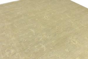 Muted Beige Floral 10x14Transitional Oriental Area Rug