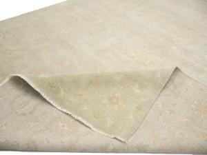 Muted Aqua Green Floral Transitional 12x15 Oriental Area Rug