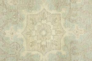 Muted Aqua Blue Floral Transitional 12x15 Oriental Area Rug
