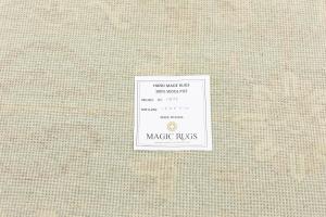 Muted Aqua Blue Floral Transitional 12x15 Oriental Area Rug
