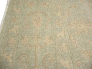 Muted Aqua Green Floral Transitional 12x15 Oriental Area Rug