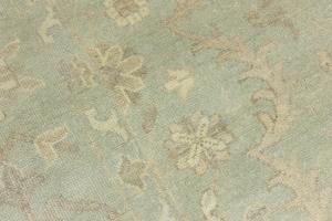 Muted Aqua Blue Floral Transitional 12x15 Oriental Area Rug