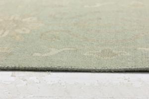 Muted Aqua Blue Floral Transitional 12x15 Oriental Area Rug