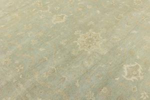 Muted Aqua Green Floral 8x10 Transitional Oriental Area Rug