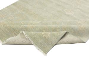Muted Aqua Green Floral 8x10 Transitional Oriental Area Rug