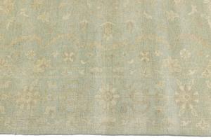 Muted Aqua Green Floral 8x10 Transitional Oriental Area Rug