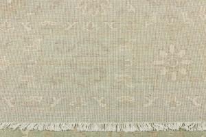 Muted Aqua Green Floral 8x8Transitional Oriental Square Rug