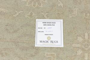 Muted Aqua Green Floral 8x8Transitional Oriental Square Rug