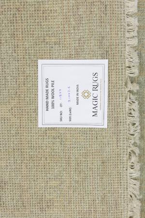 Muted Aqua Blue Floral 3x10 Transitional Oriental Runner Rug