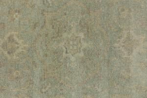 Muted Aqua Blue Floral 3x10 Transitional Oriental Runner Rug