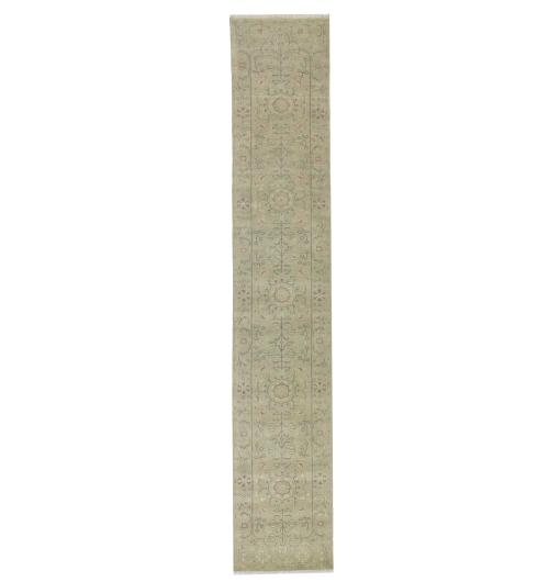 Muted Colors Floral Transitional 3X14 Oriental Runner Rug