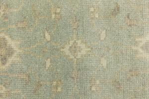 Muted Aqua Blue Floral Transitional 3X8 Oriental Runner Rug