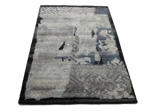 Gray Abstract 4X6 Modern Rug