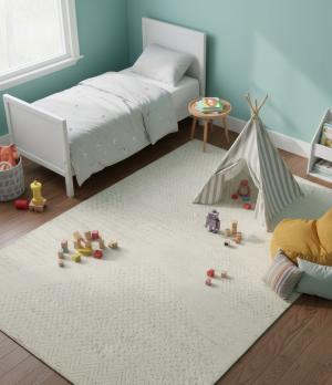 Cream Abstract 4X6 Modern Oriental Rug