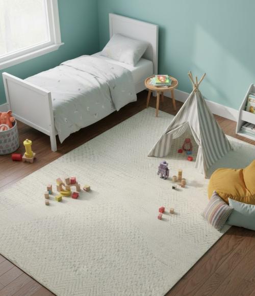 Cream Abstract 4X6 Modern Oriental Rug