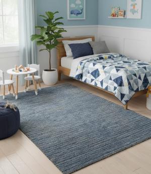 Blue Abstract 5X8 Modern Oriental Rug