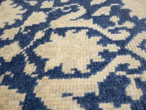 Muted Blue Floral Transitional 3X18 Oriental Runner Rug