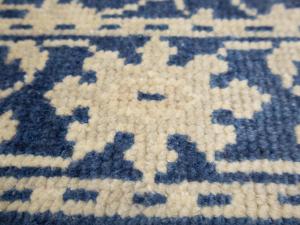 Muted Blue Floral Transitional 3X18 Oriental Runner Rug