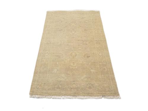 Muted Beige Floral 3X5 Transitional Oriental Rug