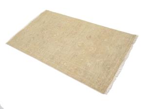 Muted Beige Floral 3X5 Transitional Oriental Rug