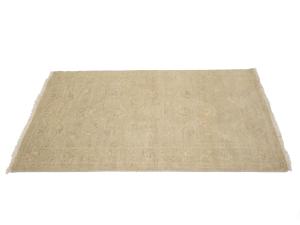 Muted Beige Floral 3X5 Transitional Oriental Rug