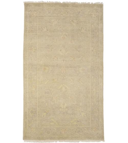 Muted Beige Floral 3X5 Transitional Oriental Rug