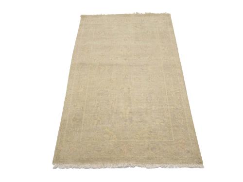 Muted Beige Floral 3X5 Transitional Oriental Rug