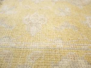 Muted Golden Yellow Floral 3x18 Transitional Oriental Runner Rug