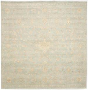 9'11 x 10'1 Hand Knotted Floral Oriental Square Wool Rug