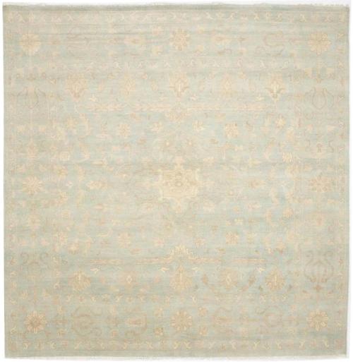 9'11 x 10'1 Hand Knotted Floral Oriental Square Wool Rug