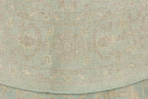 Muted Aqua Blue Floral 6x6 Transitional Oriental Round Rug