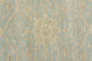 Muted Aqua Blue Floral 6x6 Transitional Oriental Round Rug