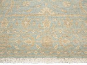 Muted Aqua Blue Floral 4x6Transitional Oriental Rug