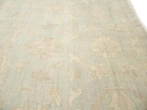 Muted Aqua Green Floral 12x12 Transitional Oriental Square Rug