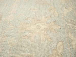 Muted Aqua Green Floral 12x12 Transitional Oriental Square Rug