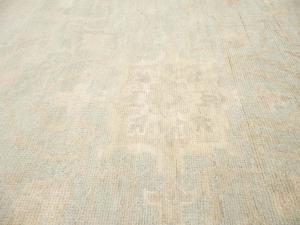 Muted Aqua Green Floral 12x12 Transitional Oriental Square Rug