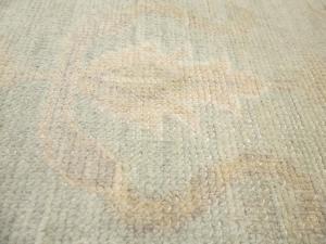 Muted Aqua Green Floral 12x12 Transitional Oriental Square Rug