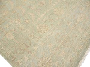 Muted Aqua Green Floral 8x10Transitional Oriental Rug