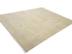 Muted Aqua Green Floral 8x10Transitional Oriental Rug