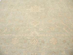Muted Aqua Green Floral 8x10Transitional Oriental Rug