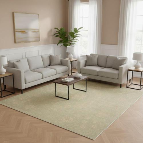 9'11 x 10'0 Hand Knotted Floral Oriental Square Wool Rug