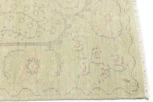 Muted Light Green Floral 5X8 Transitional Oriental Rug