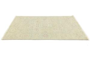 Muted Light Green Floral 5X8 Transitional Oriental Rug