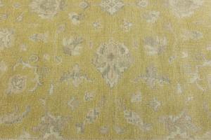 Golden Yellow Floral 8x8 Chobi Oriental Square Rug