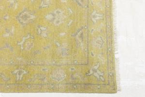 Muted Golden Yellow Floral 3x5 Transitional Oriental Area Rug