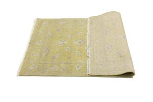Muted Golden Yellow Floral 3x5 Transitional Oriental Area Rug